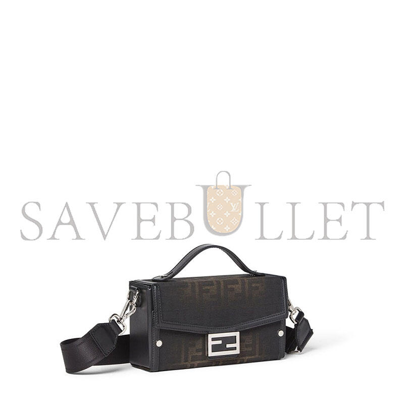 FENDI BAGUETTE SOFT TRUNK BROWN FF FABRIC BAG 7VA565APD8F0L3T (21.5*13*6.5cm)